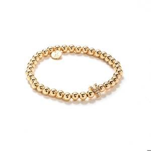 NEW DM MERCHANDISING women's crystal letters bracelet - v in gold